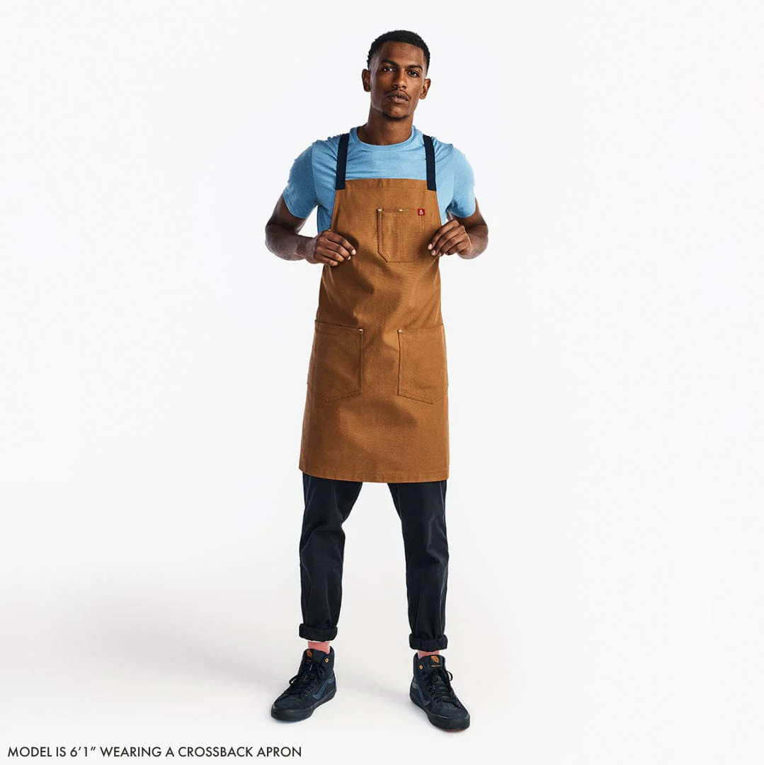 Olive Green Crossback Apron - Image 6